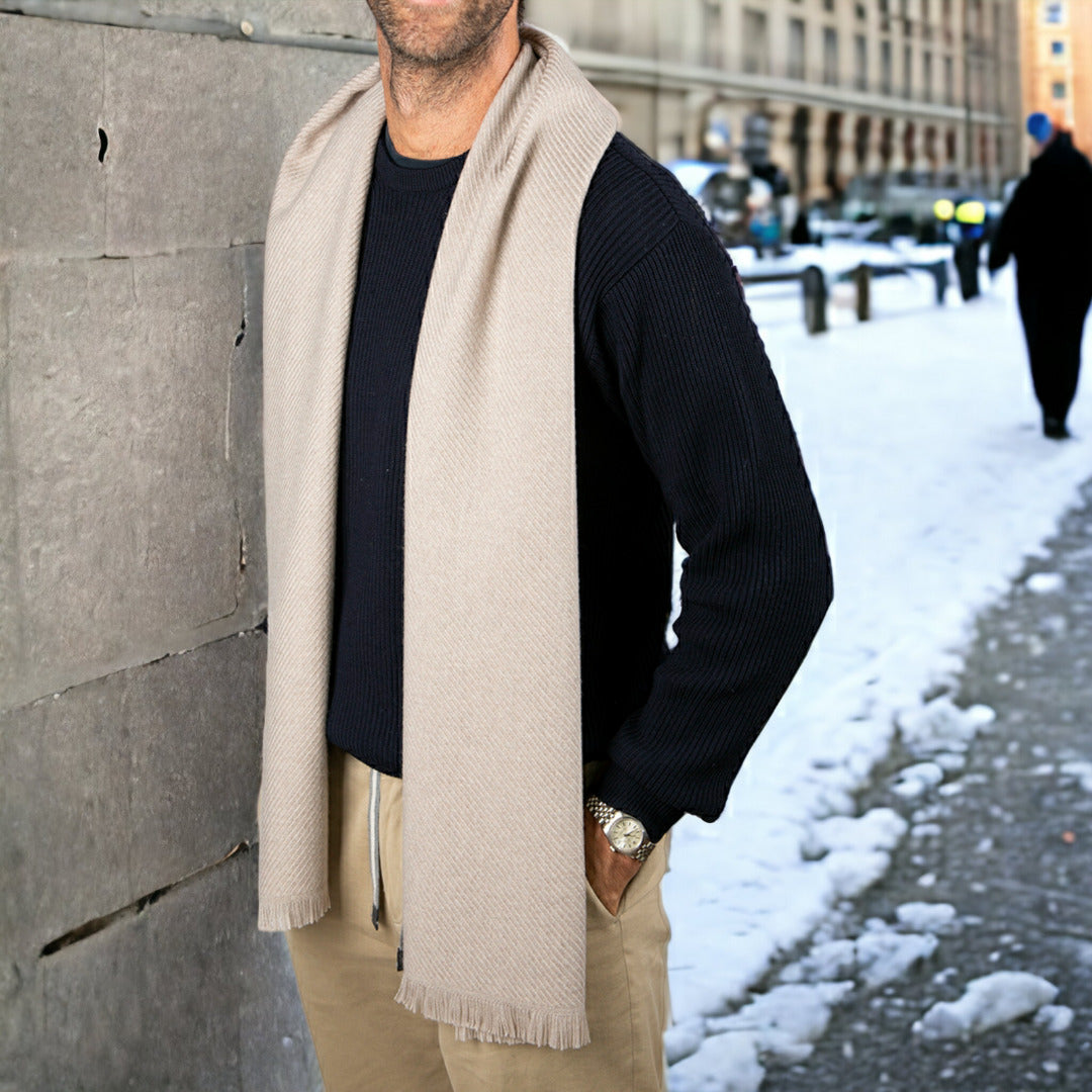 Sciarpa Lana Uomo Greige#colore_greige