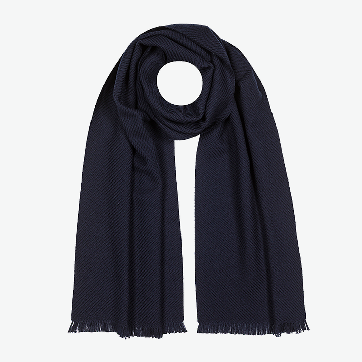 Femme Foulard en laine bleu#colour_blue