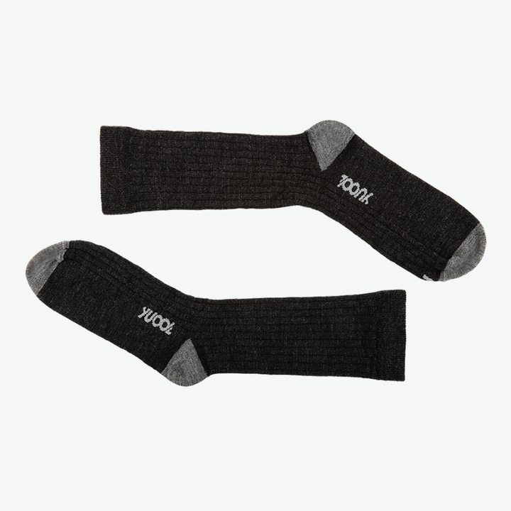 Homme Chaussettes en laine mérinos noire