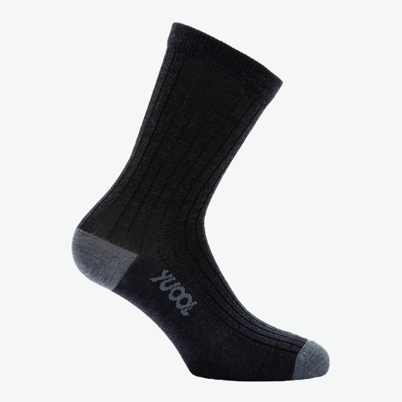 Femme Chaussettes en laine mérinos bleue